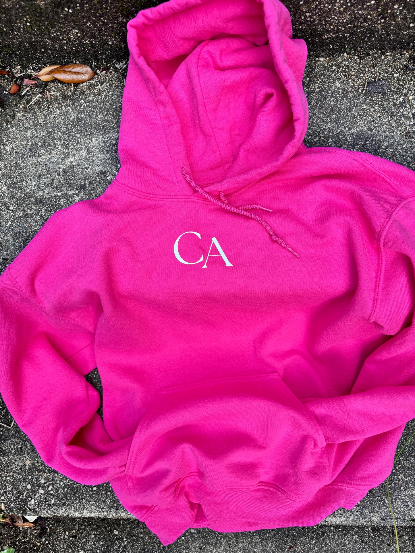 'Proud' hoodie in Bright pink