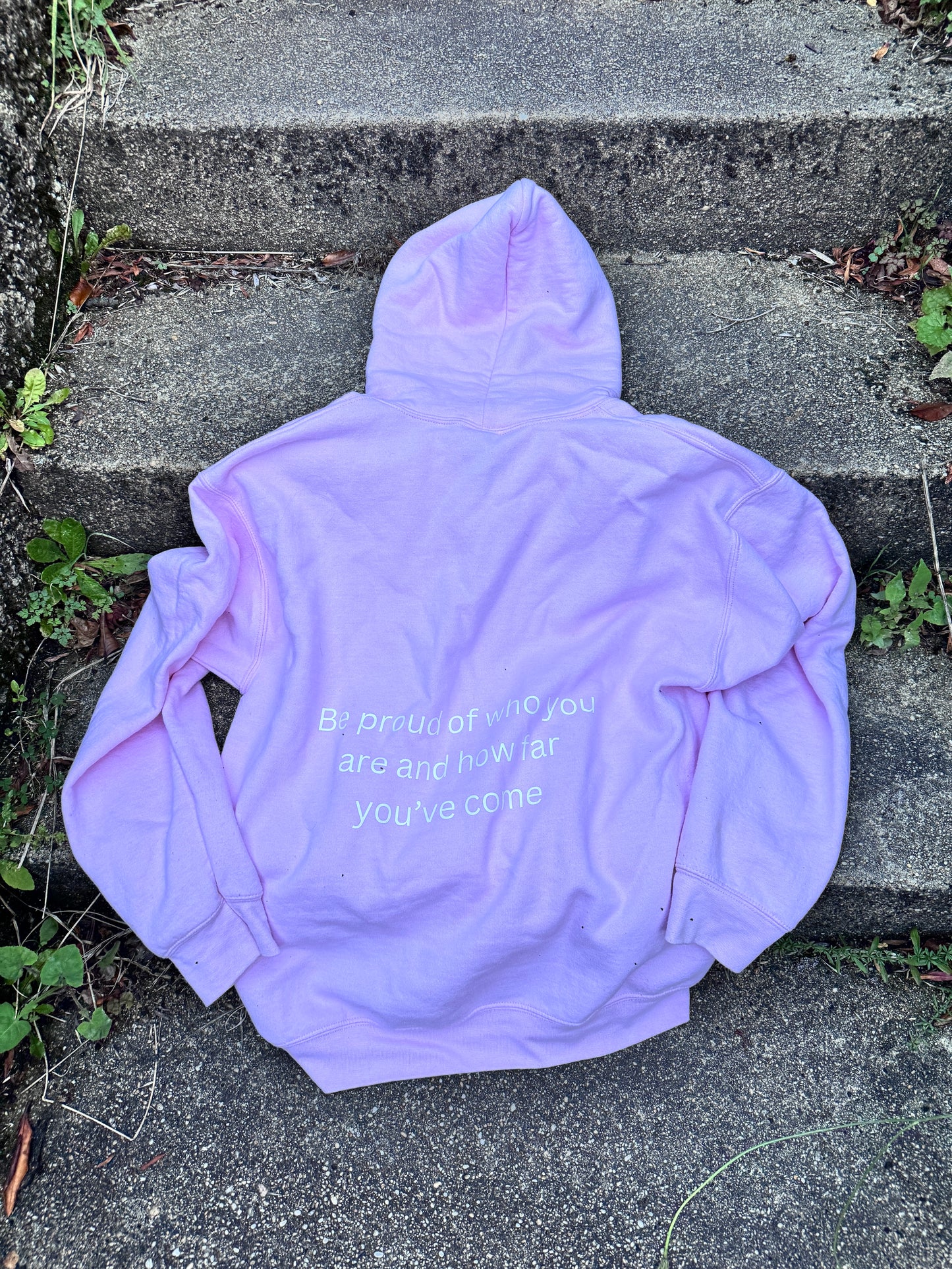 'Proud' hoodie in Light pink
