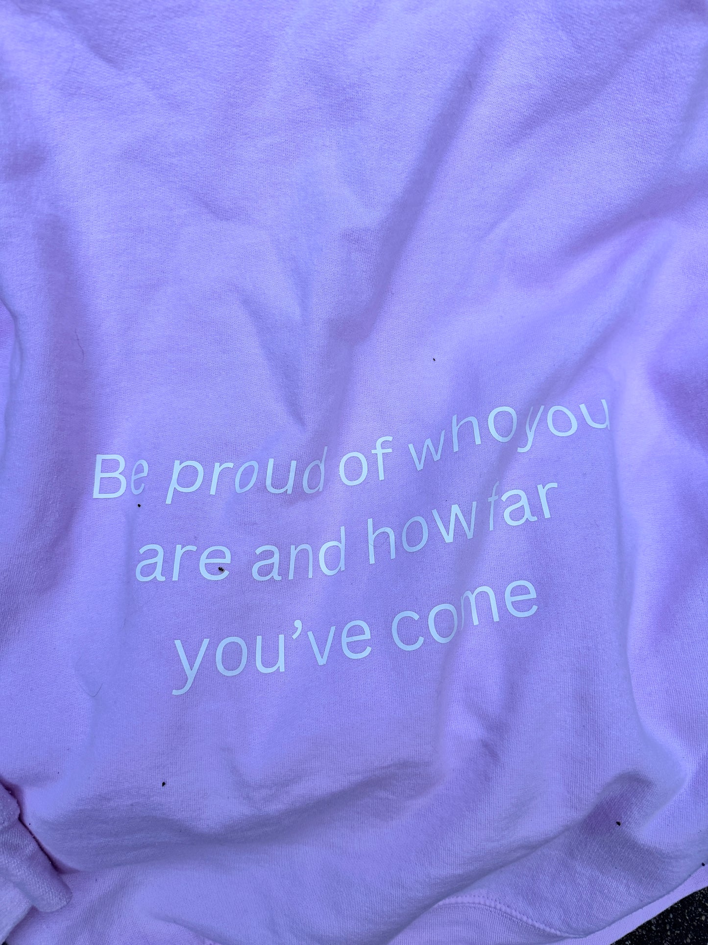 'Proud' hoodie in Light pink