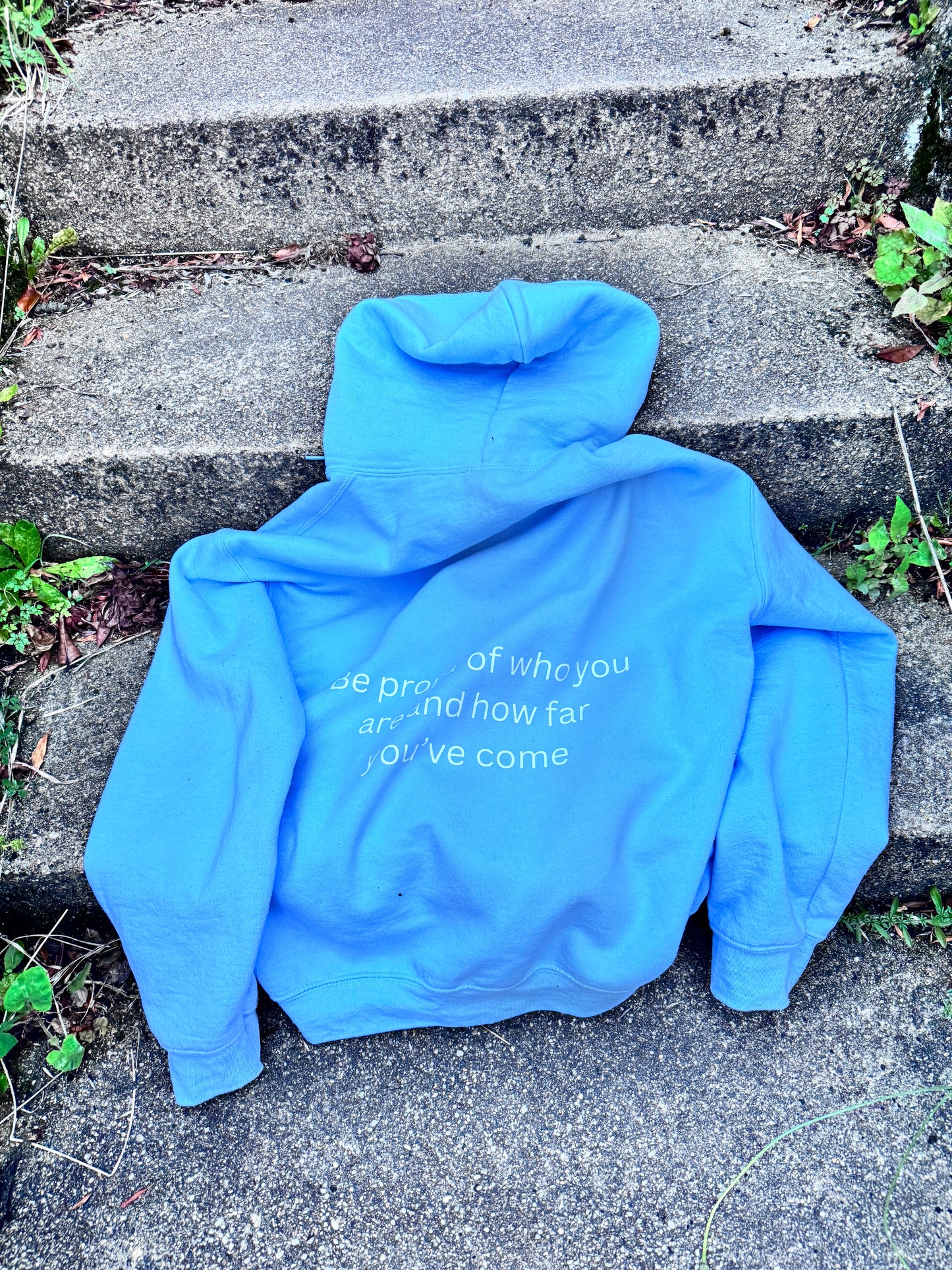 'Proud' hoodie in Light blue