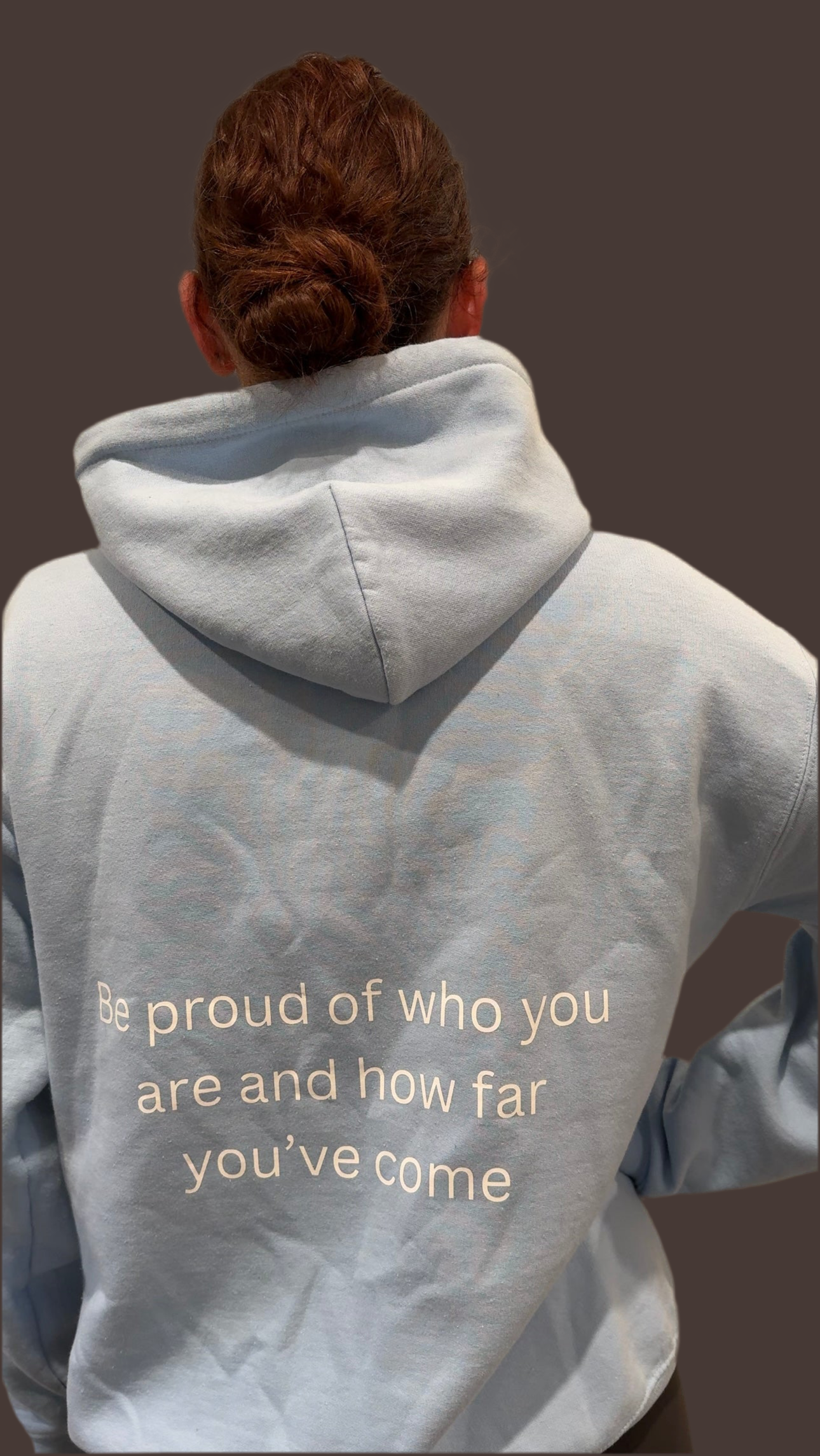'Proud' hoodie in Light blue