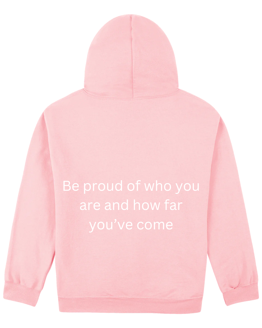 'Proud' hoodie in Light pink