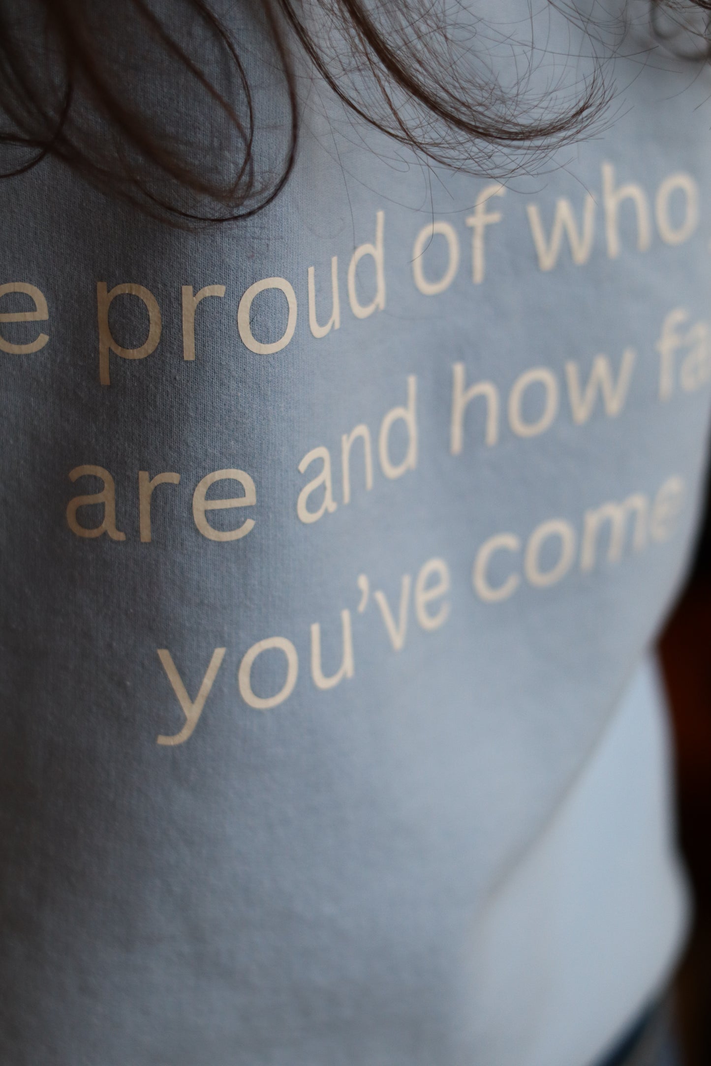 'Proud' hoodie in Light blue